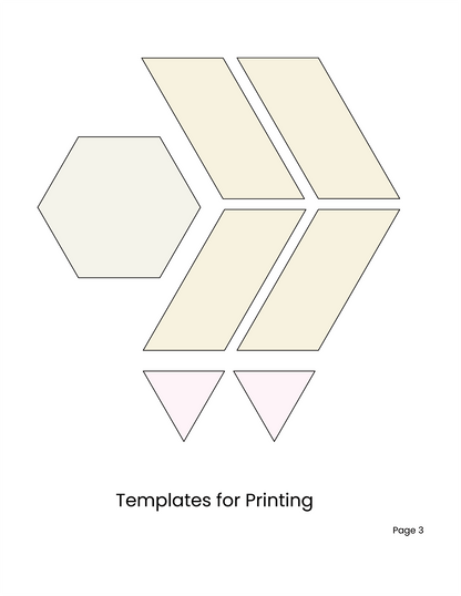 HEXAGON UNCHAINED EPP English Paper Piecing Pieced Hexagon Tutorial for Confident Beginners Set 4
