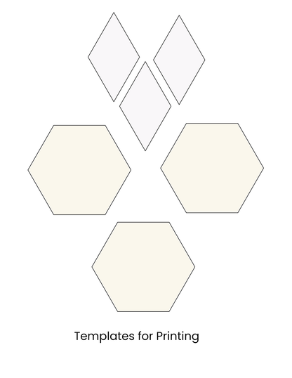 HEXAGON UNCHAINED EPP English Paper Piecing Pieced Hexagon Tutorial for Confident Beginners Set 6